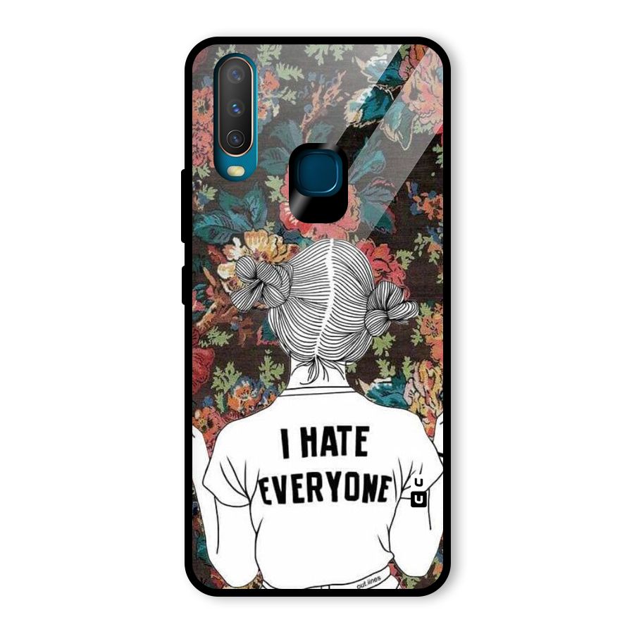 Hate Everyone Glass Back Case for Vivo U10