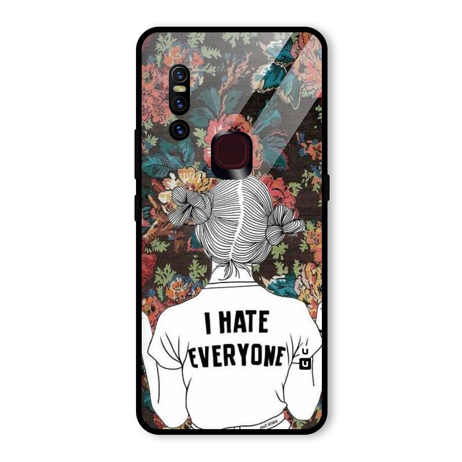 Hate Everyone Glass Back Case for Vivo V15
