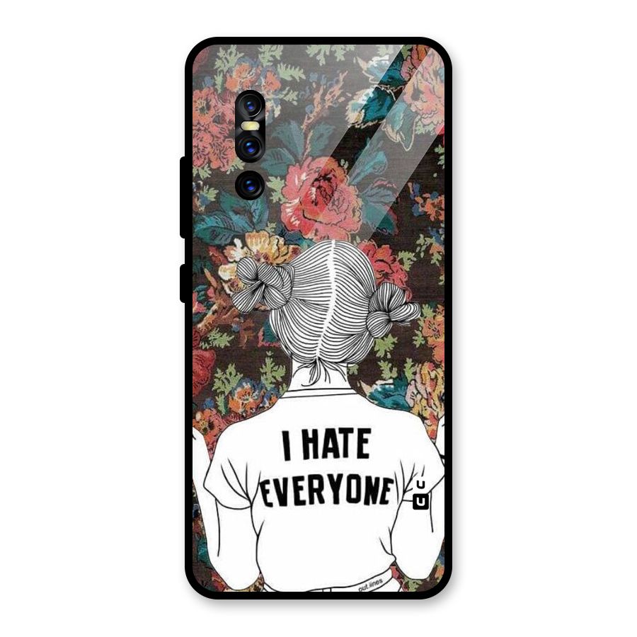 Hate Everyone Glass Back Case for Vivo V15 Pro