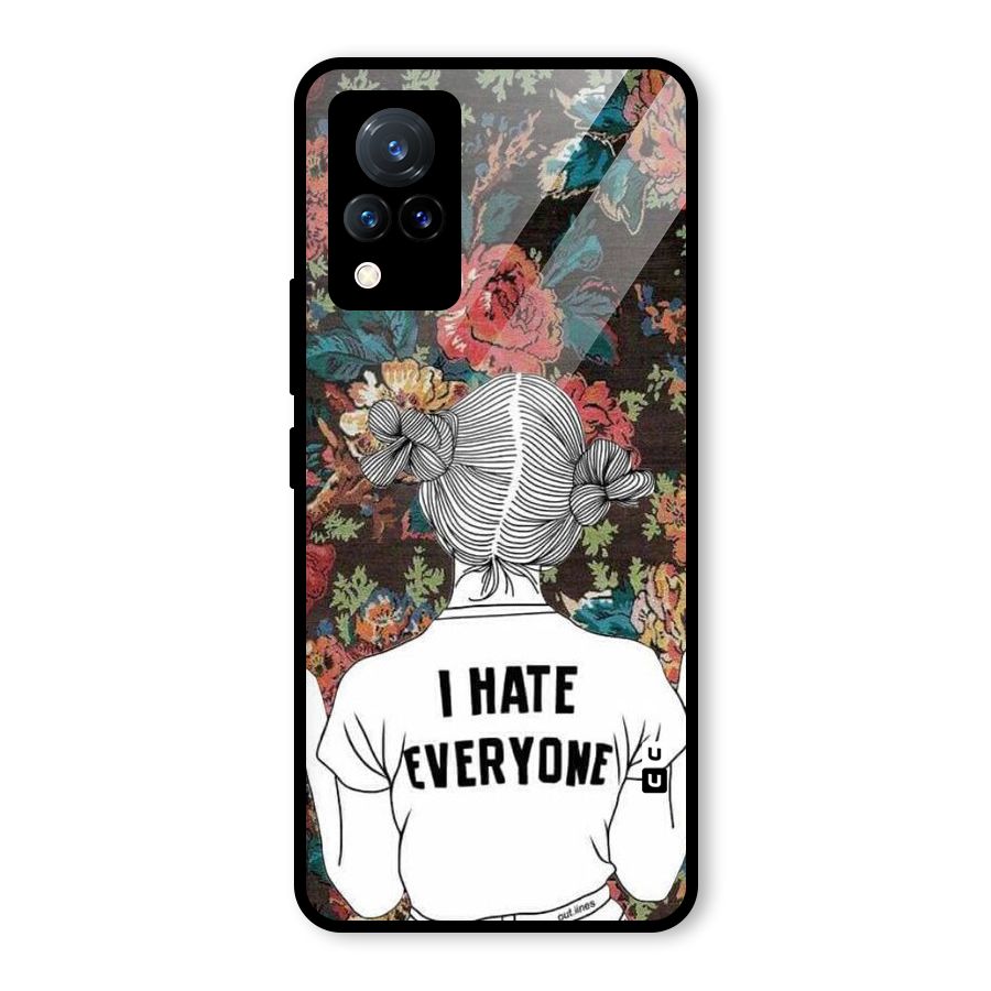 Hate Everyone Glass Back Case for Vivo V21 5G