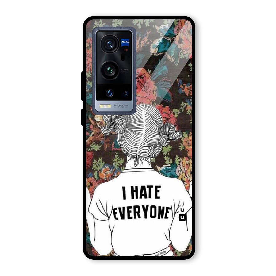 Hate Everyone Glass Back Case for Vivo X60 Pro Plus