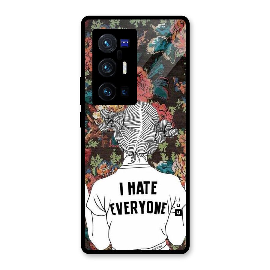 Hate Everyone Glass Back Case for Vivo X70 Pro Plus