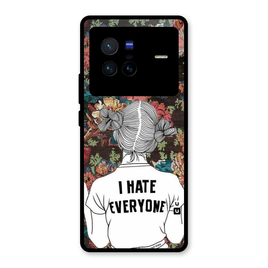 Hate Everyone Glass Back Case for Vivo X80