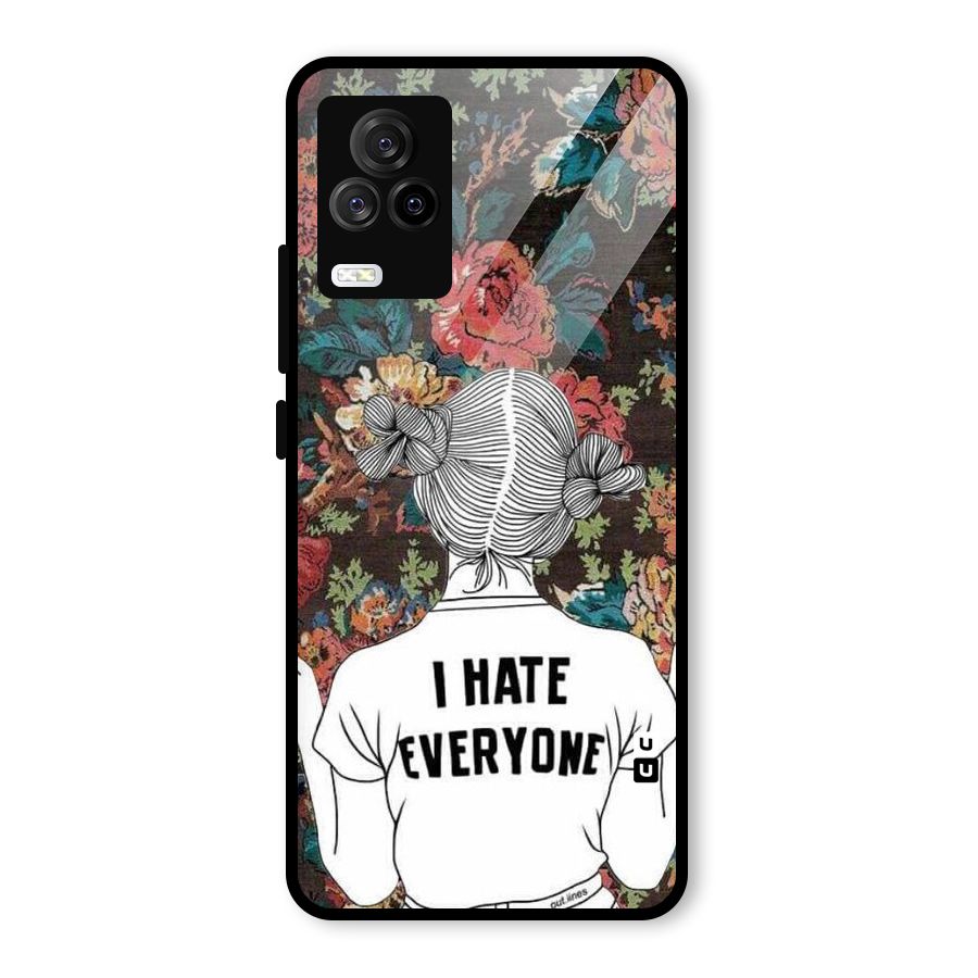 Hate Everyone Glass Back Case for Vivo iQOO 7 Legend 5G