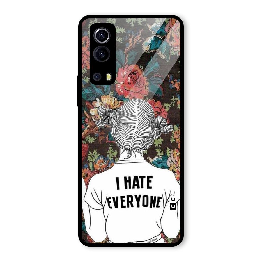 Hate Everyone Glass Back Case for Vivo iQOO Z3