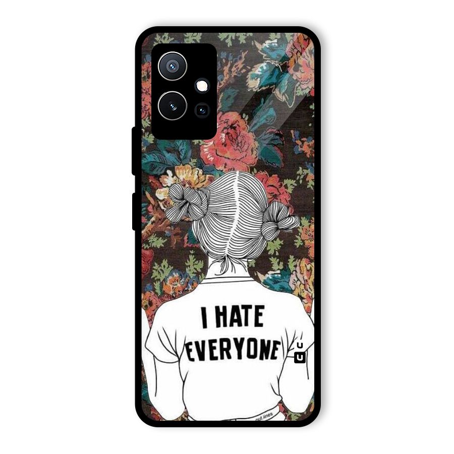 Hate Everyone Glass Back Case for Vivo iQOO Z6