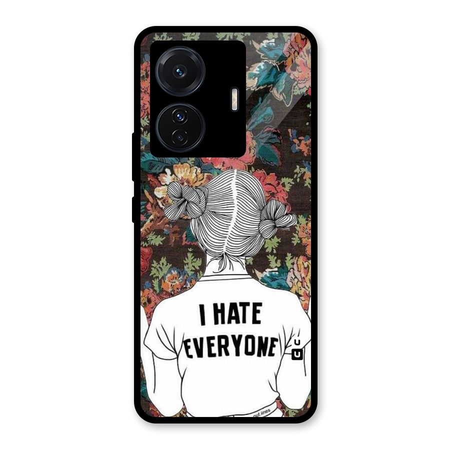 Hate Everyone Glass Back Case for Vivo iQOO Z6 Pro