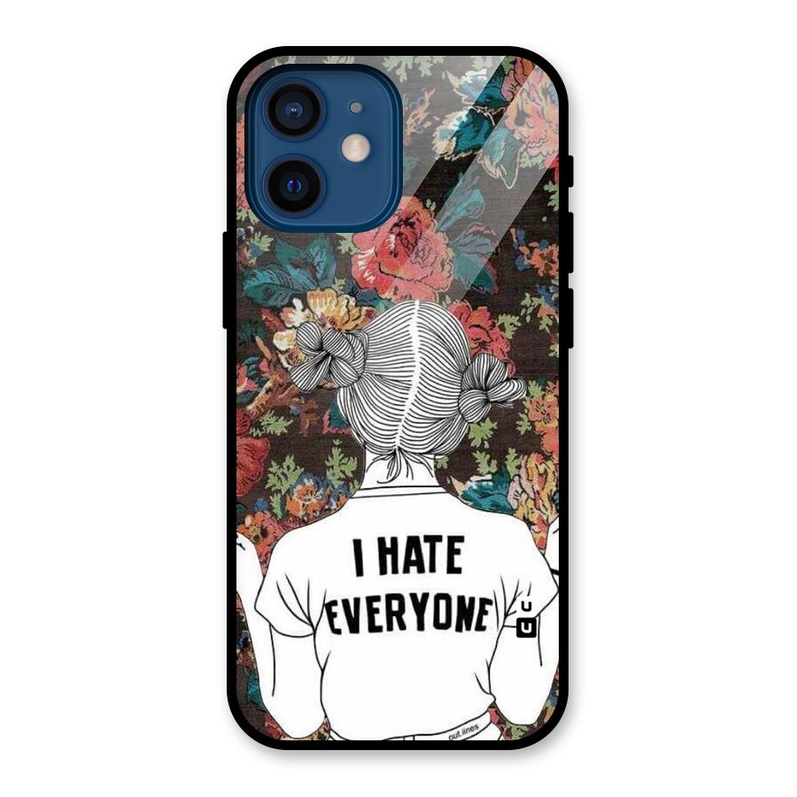 Hate Everyone Glass Back Case for iPhone 12 Mini