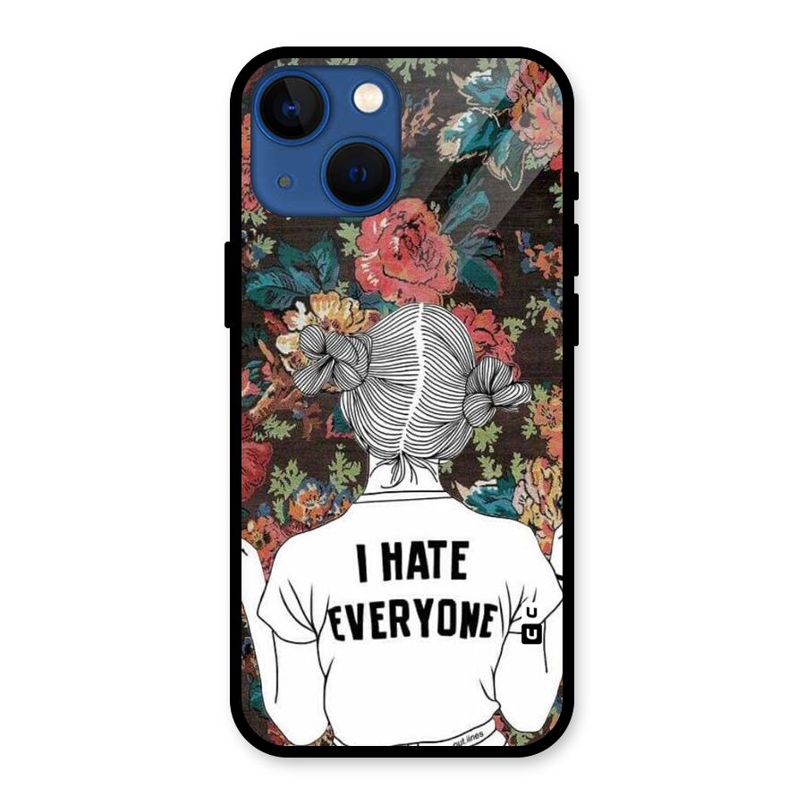 Hate Everyone Glass Back Case for iPhone 13 Mini