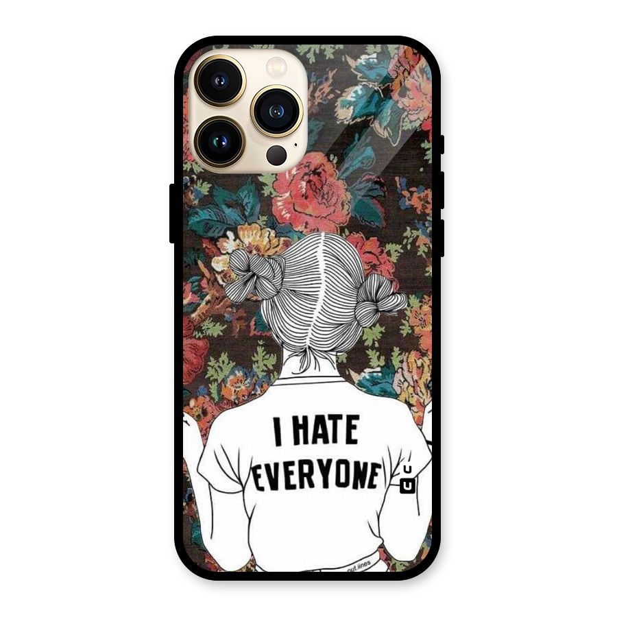 Hate Everyone Glass Back Case for iPhone 13 Pro Max