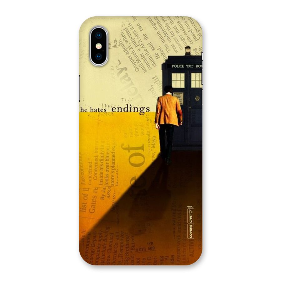 Hates Endings Back Case for iPhone XS