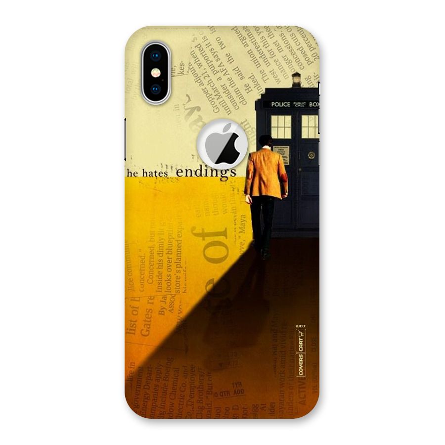 Hates Endings Back Case for iPhone X Logo Cut