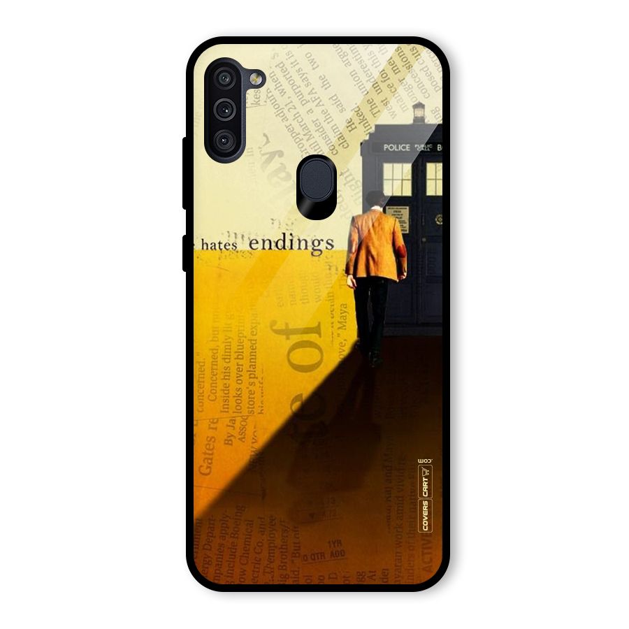Hates Endings Glass Back Case for Galaxy M11