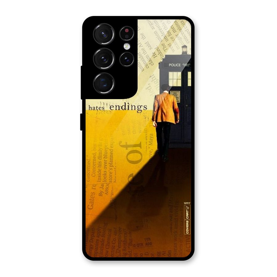 Hates Endings Glass Back Case for Galaxy S21 Ultra 5G