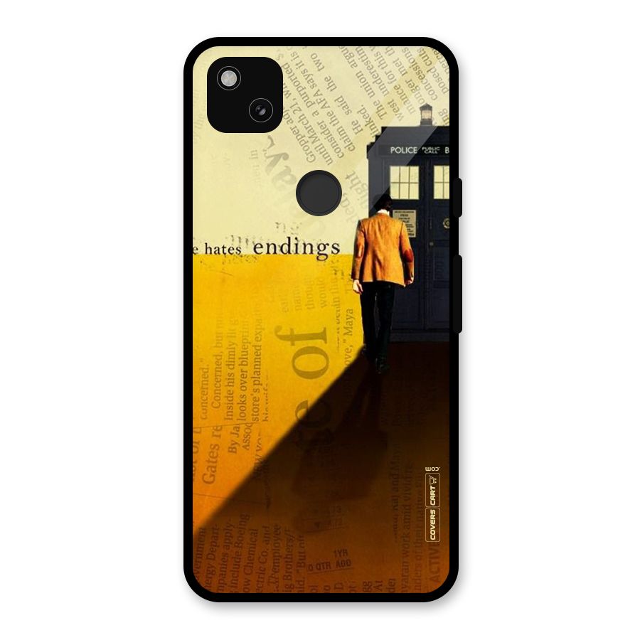 Hates Endings Glass Back Case for Google Pixel 4a