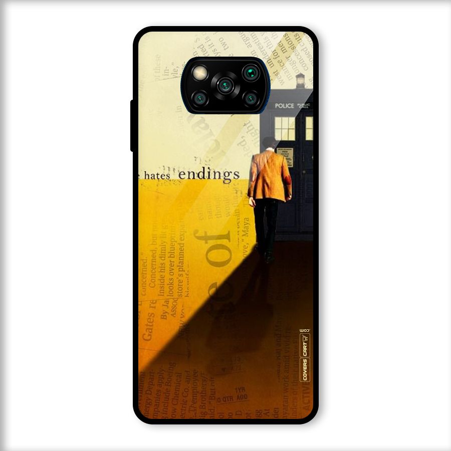 Hates Endings Glass Back Case for Poco X3