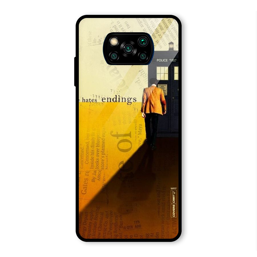 Hates Endings Glass Back Case for Poco X3 Pro
