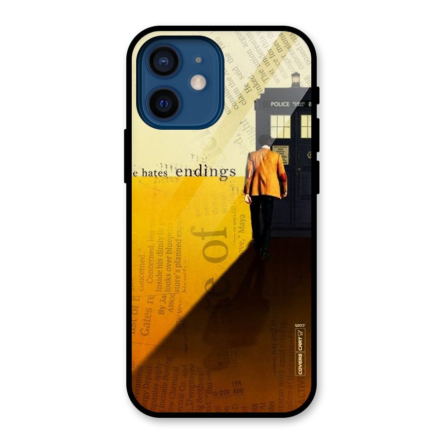 Hates Endings Glass Back Case for iPhone 12 Mini