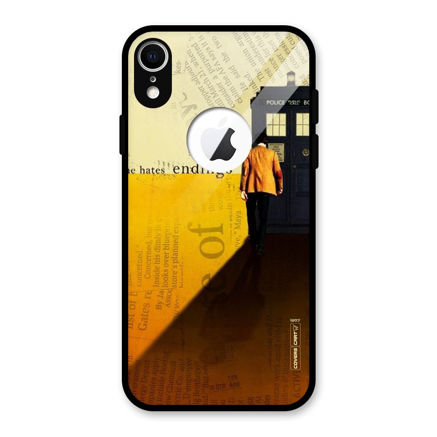 Hates Endings Glass Back Case for iPhone XR Logo Cut