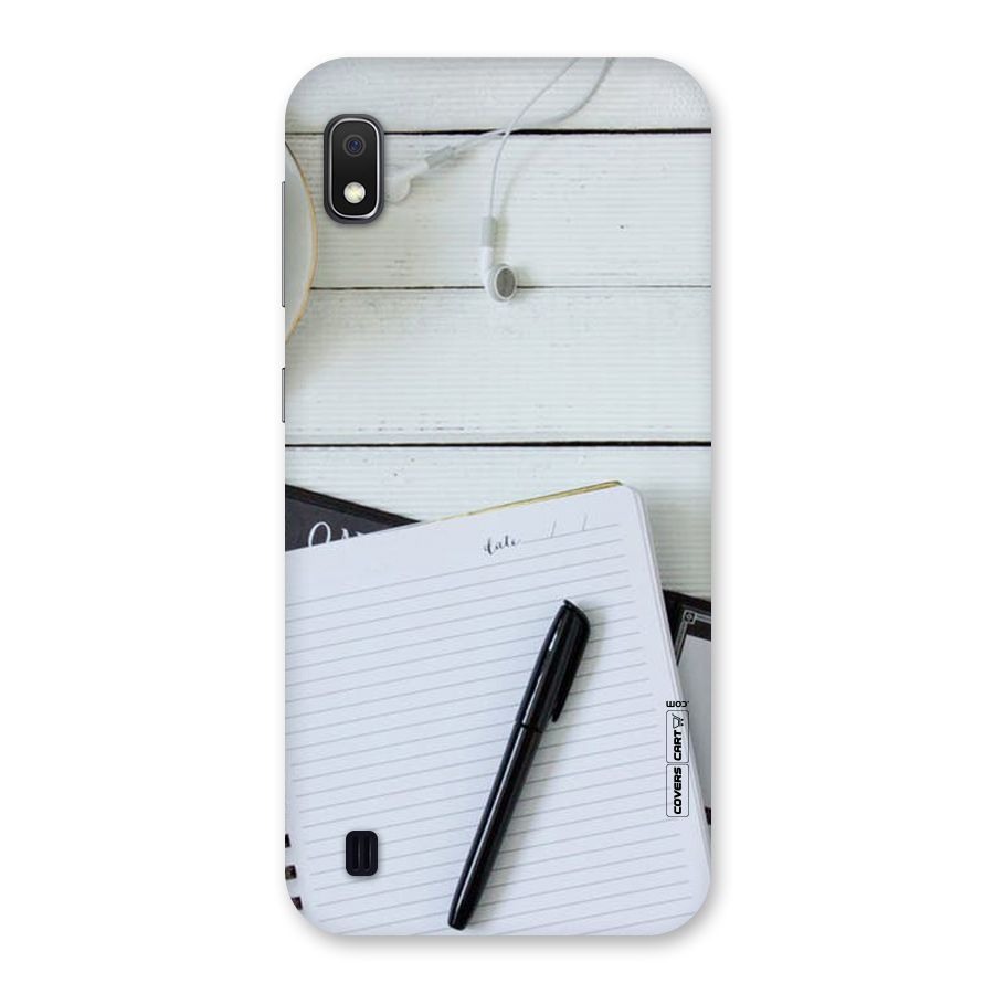 Headphones Notes Back Case for Galaxy A10