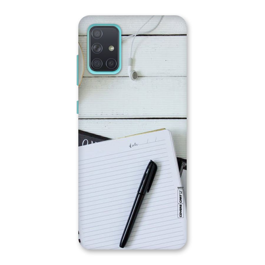 Headphones Notes Back Case for Galaxy A71