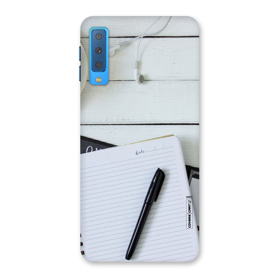 Headphones Notes Back Case for Galaxy A7 (2018)