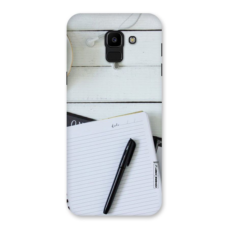 Headphones Notes Back Case for Galaxy J6