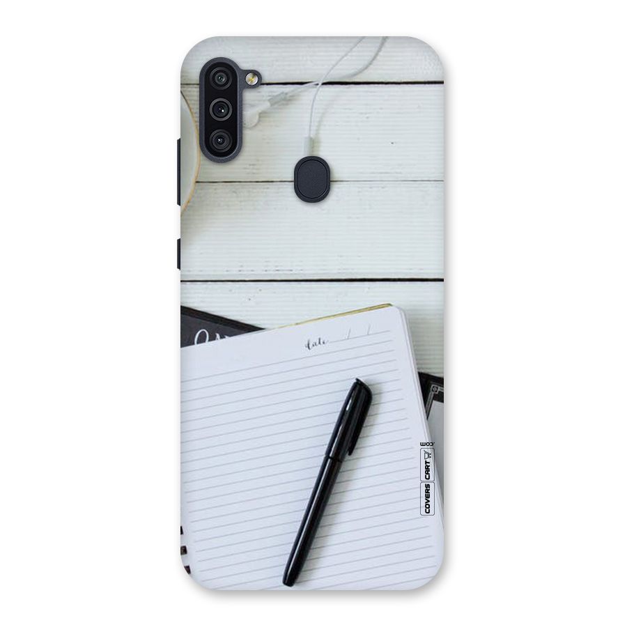 Headphones Notes Back Case for Galaxy M11