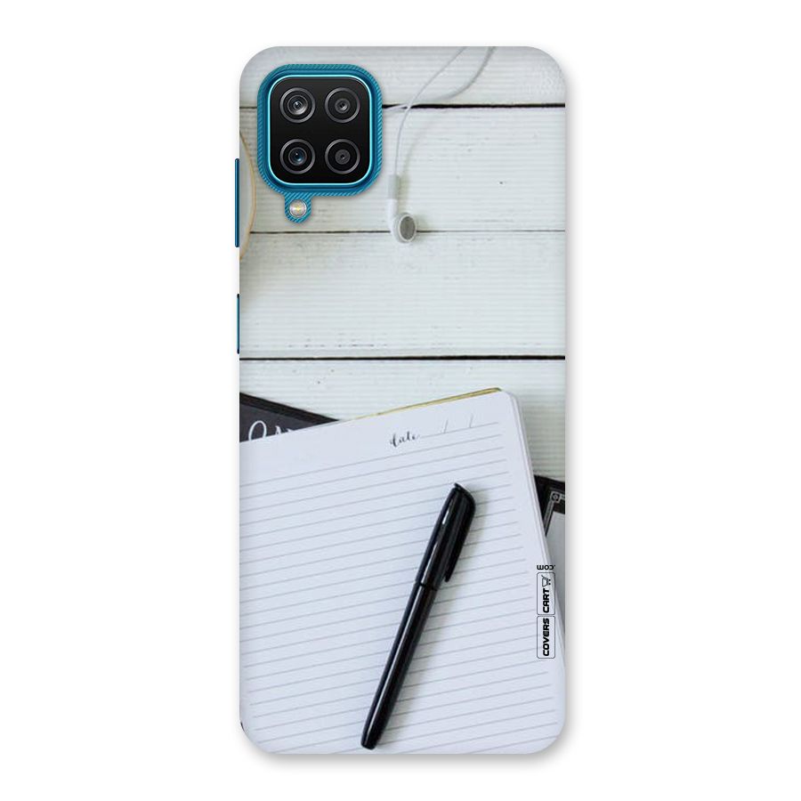 Headphones Notes Back Case for Galaxy M12