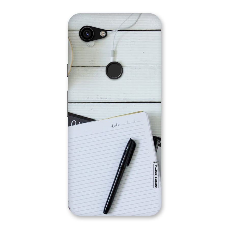 Headphones Notes Back Case for Google Pixel 3a