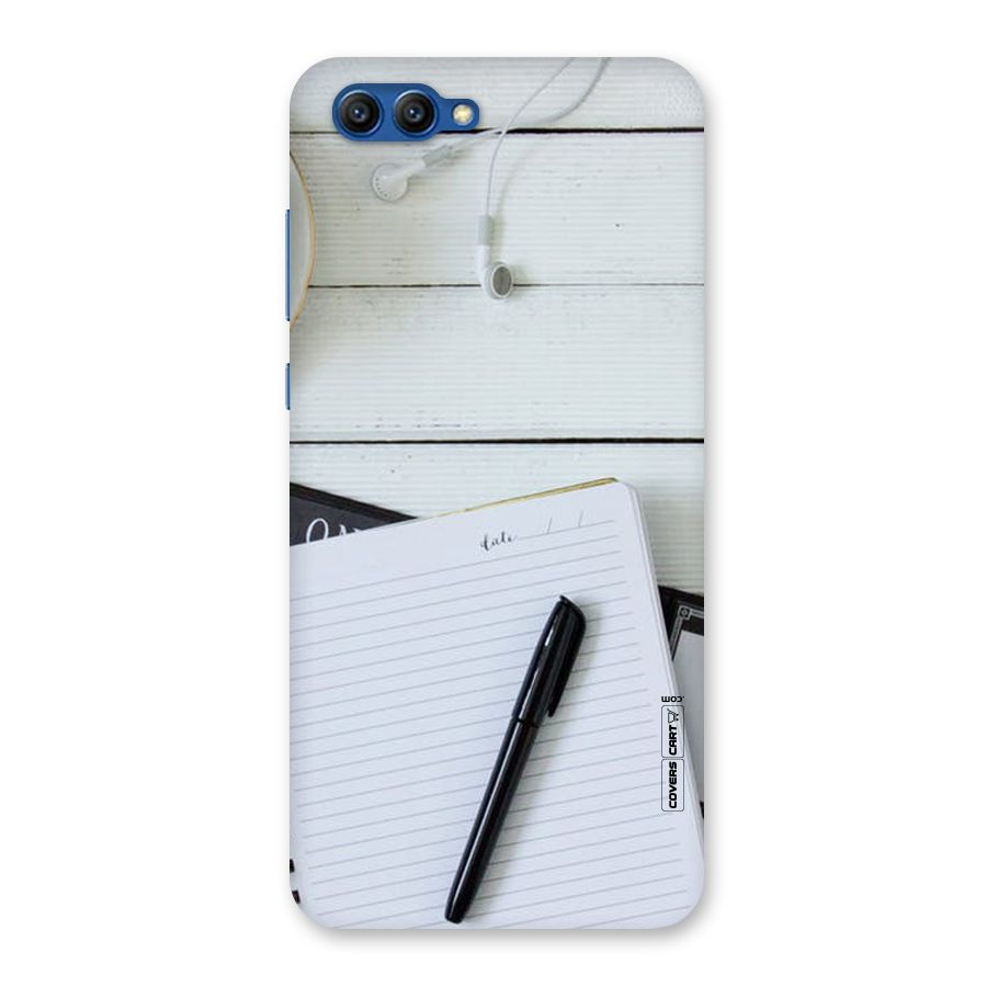 Headphones Notes Back Case for Honor View 10