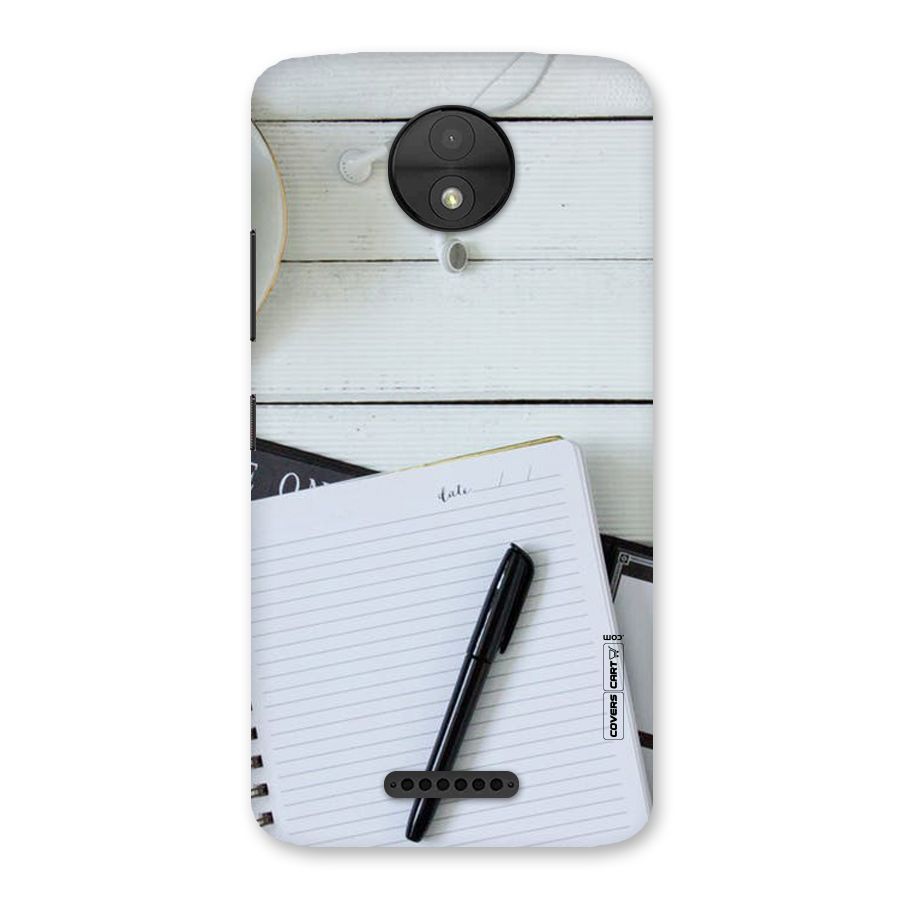 Headphones Notes Back Case for Moto C