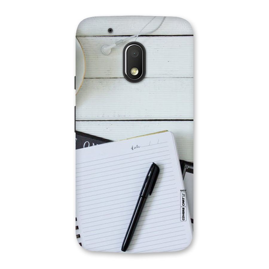 Headphones Notes Back Case for Moto G4 Play