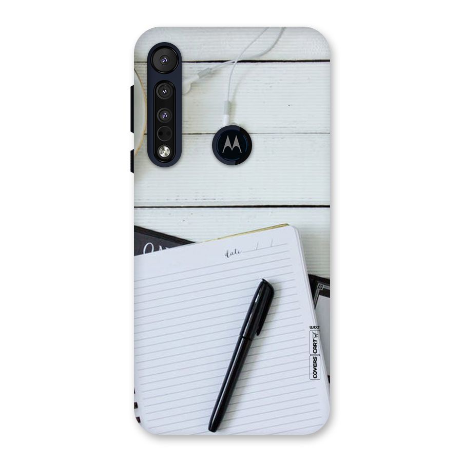 Headphones Notes Back Case for Motorola One Macro