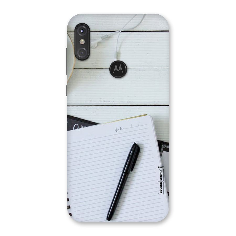 Headphones Notes Back Case for Motorola One Power