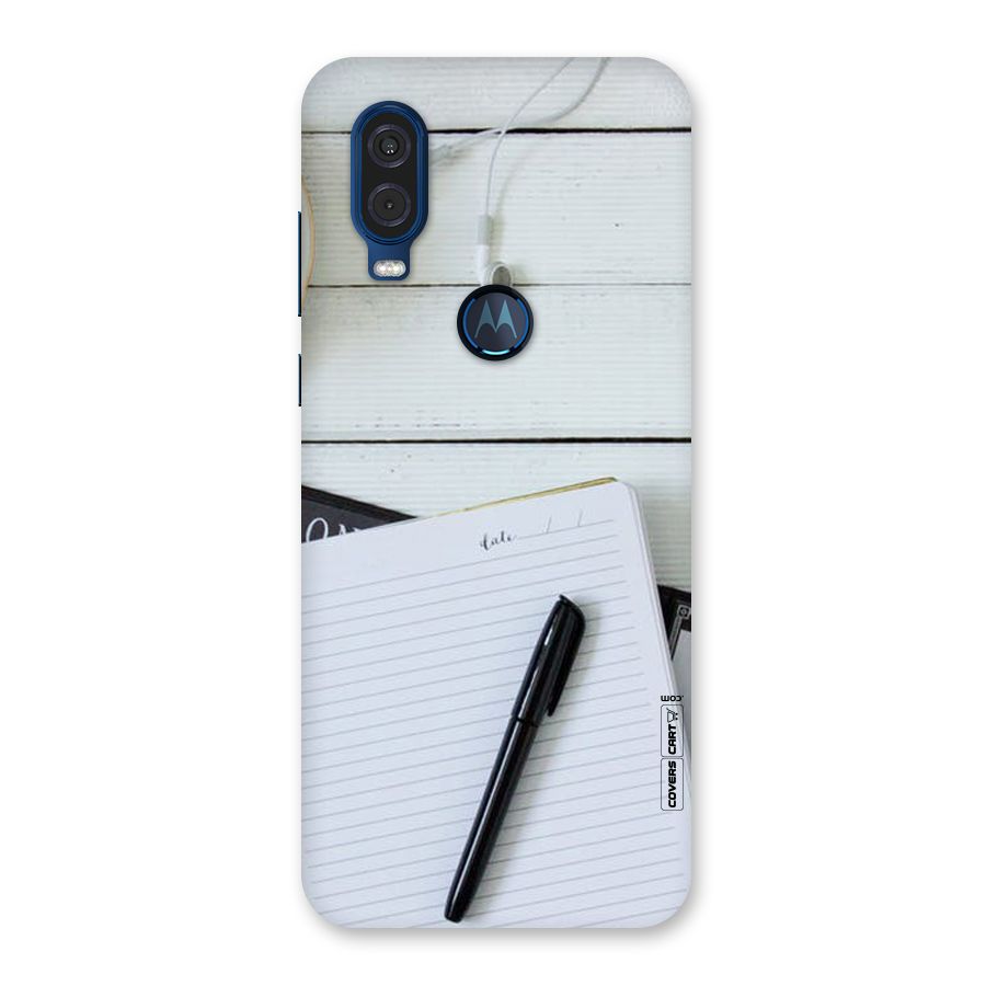 Headphones Notes Back Case for Motorola One Vision