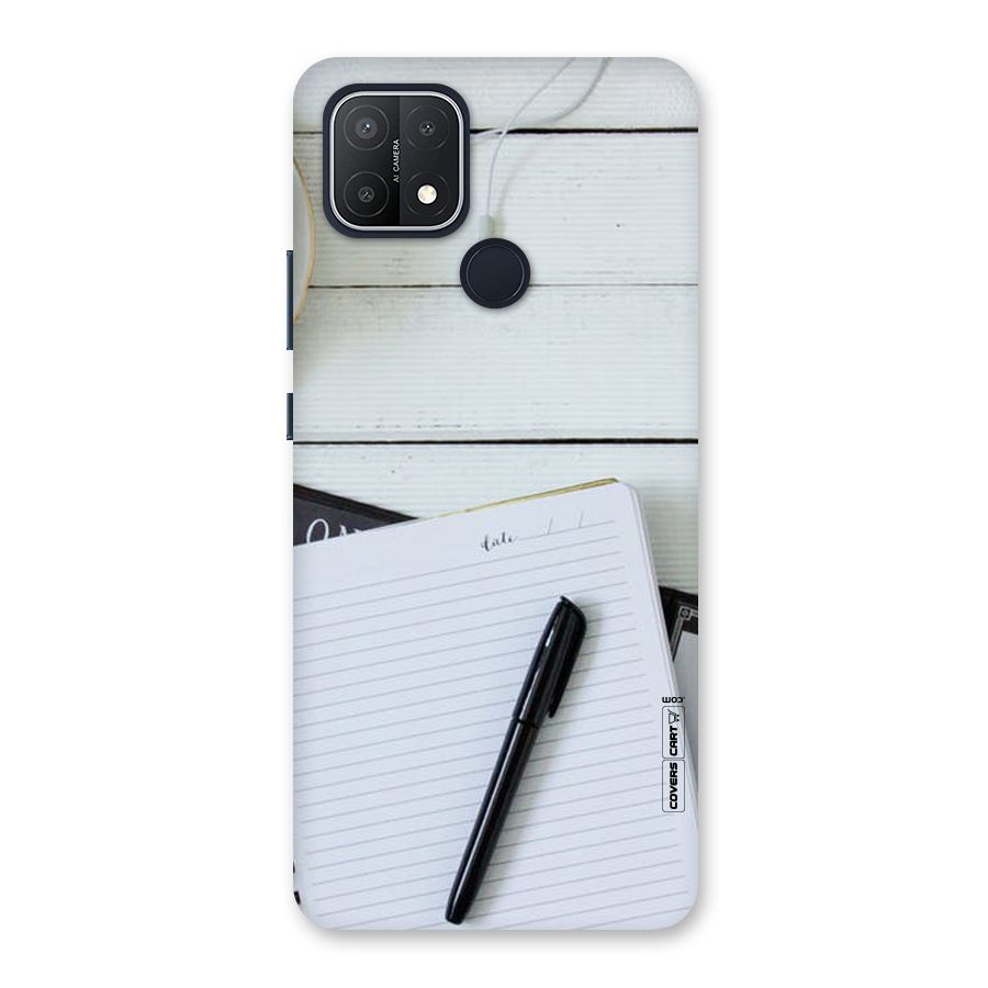 Headphones Notes Back Case for Oppo A15s