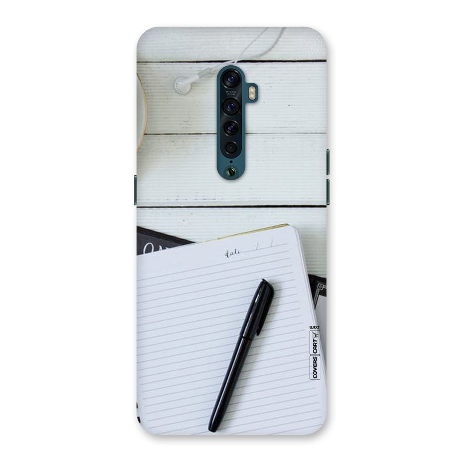 Headphones Notes Back Case for Oppo Reno2