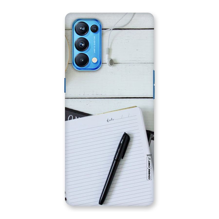 Headphones Notes Back Case for Oppo Reno5 Pro 5G