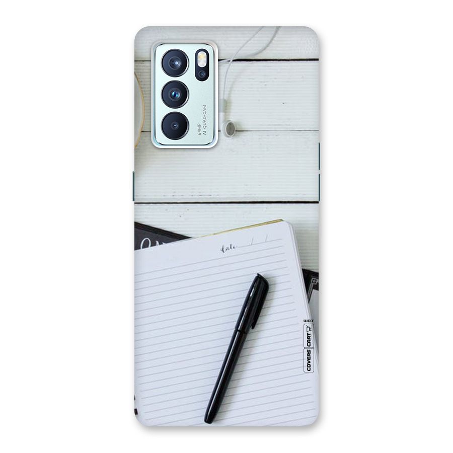 Headphones Notes Back Case for Oppo Reno6 Pro 5G