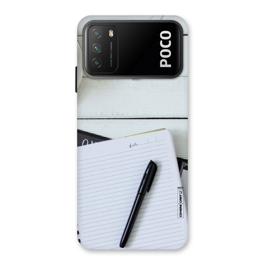 Headphones Notes Back Case for Poco M3