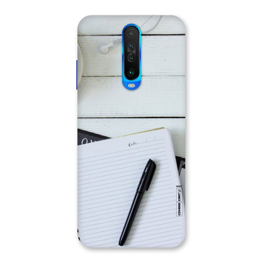 Headphones Notes Back Case for Poco X2