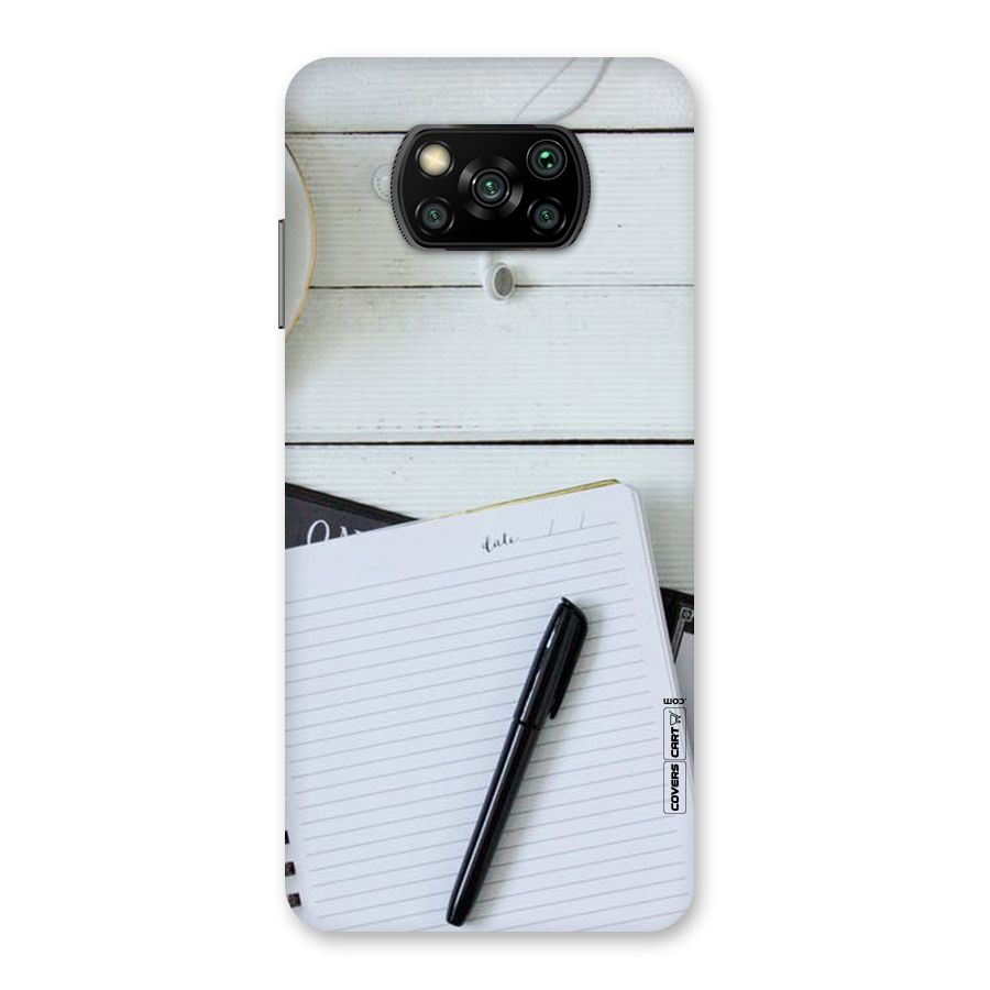 Headphones Notes Back Case for Poco X3