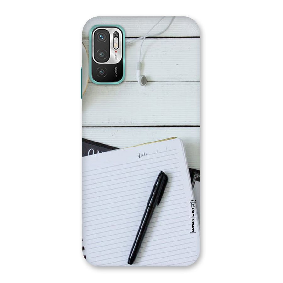 Headphones Notes Back Case for Redmi Note 10T 5G