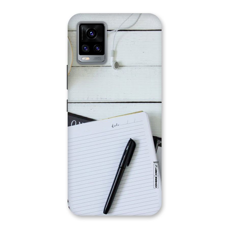 Headphones Notes Back Case for Vivo V20