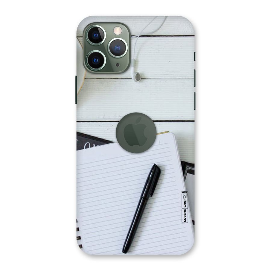 Headphones Notes Back Case for iPhone 11 Pro Logo  Cut