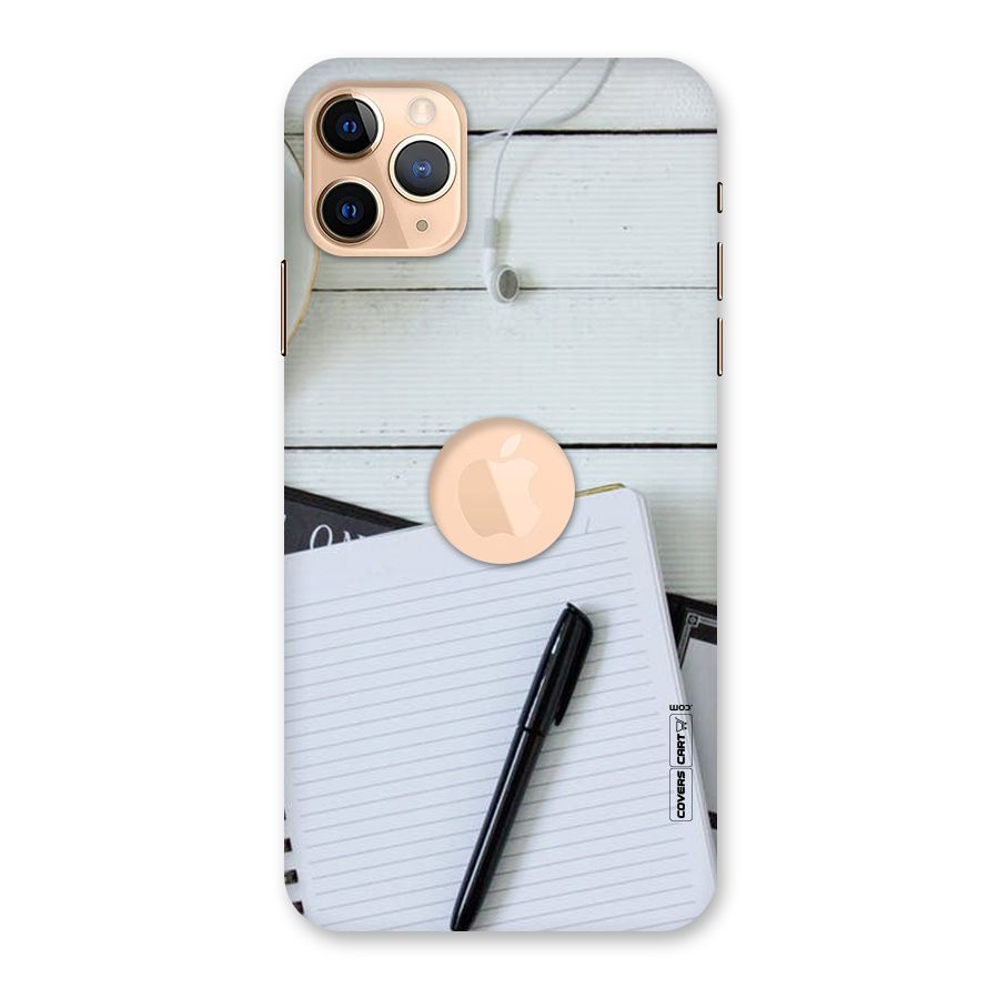 Headphones Notes Back Case for iPhone 11 Pro Max Logo Cut