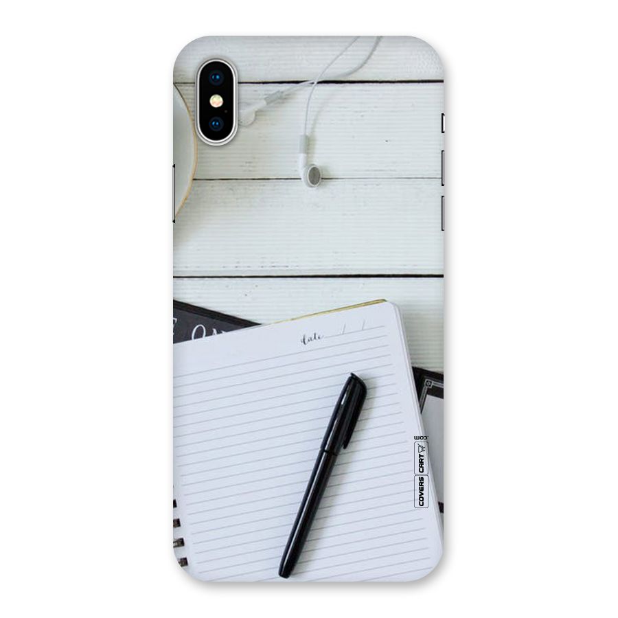 Headphones Notes Back Case for iPhone XS