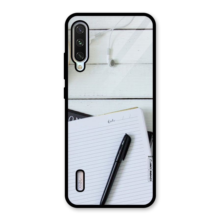 Headphones Notes Glass Back Case for Mi A3