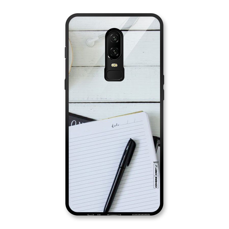 Headphones Notes Glass Back Case for OnePlus 6